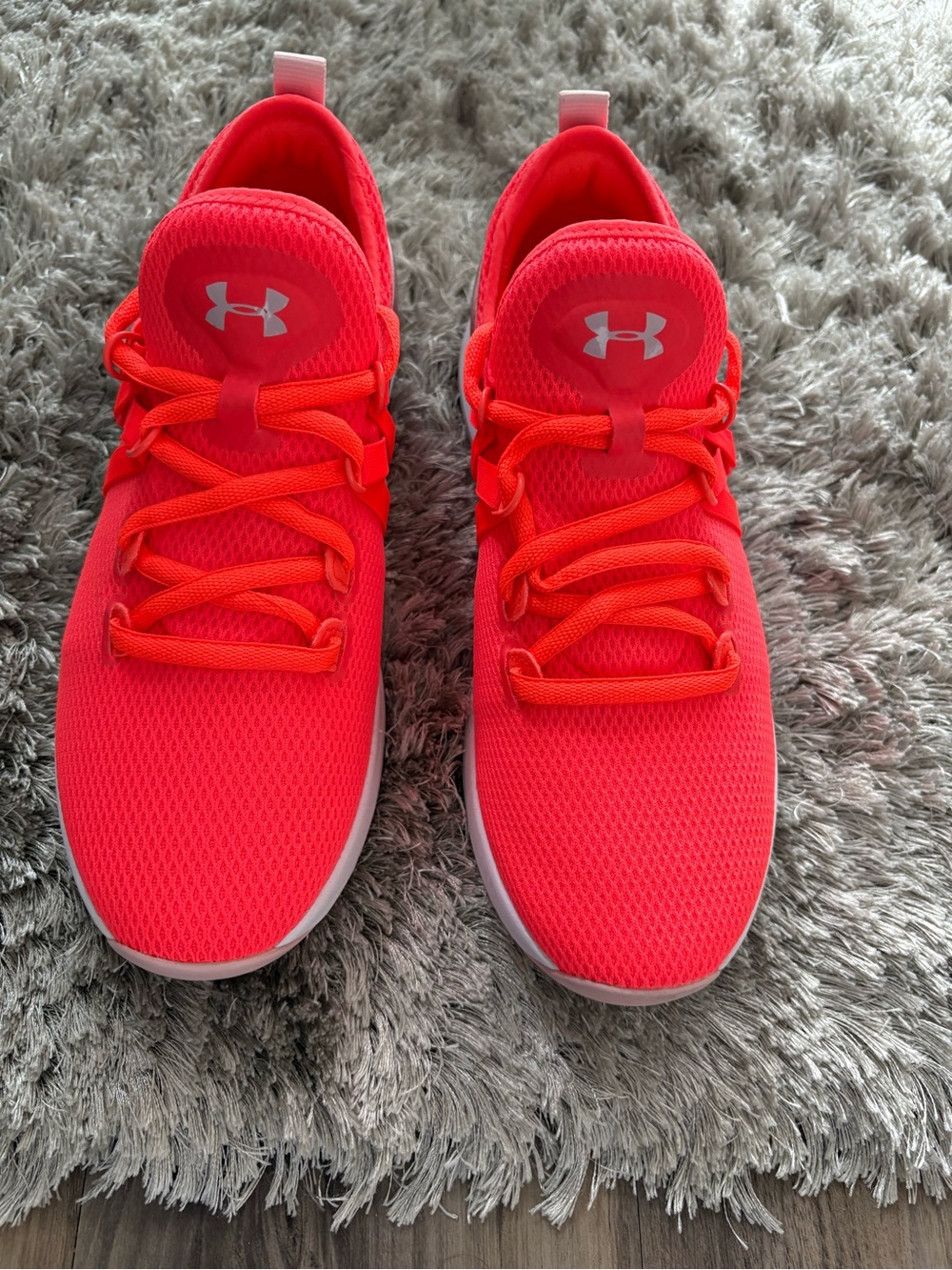 Under Armour Neon Coral/Orange Athletic Sneakers